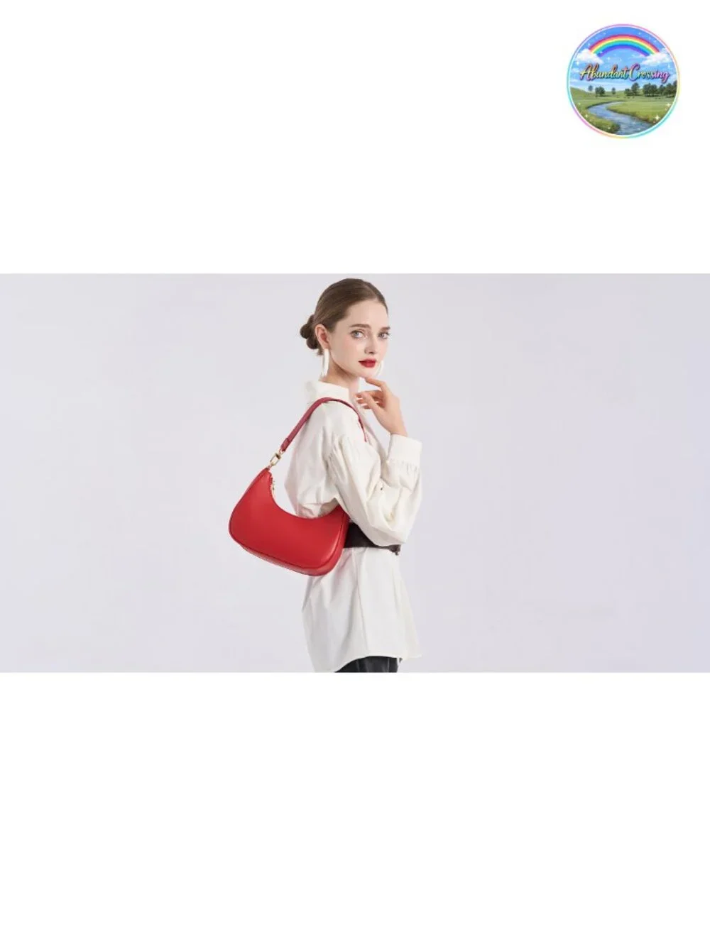 Vintage Hobo Shoulder Bag with Zipper Lightweight Underarm Purse